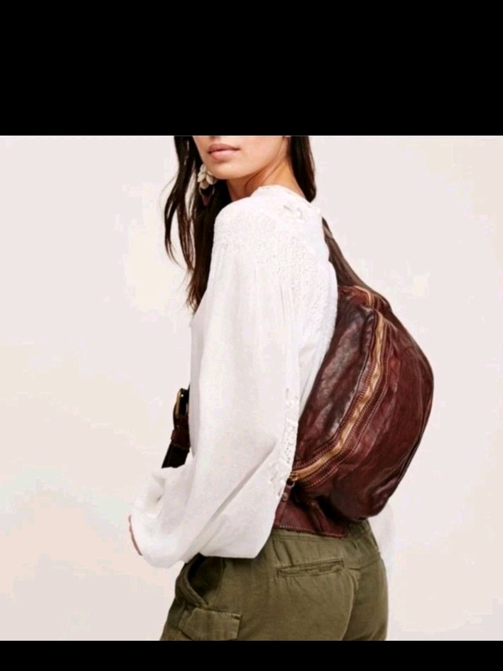 NEW CAMPOMAGGI BRATO BELT BAG BROWN CROSSBODY ITALIAN LEATHER PURSE Free People
